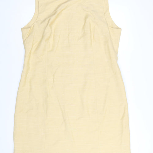 Yessica Women Yellow Knee Length Sleeveless Sheath Dress Size 20