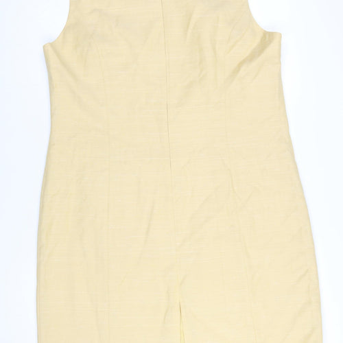 Yessica Women Yellow Knee Length Sleeveless Sheath Dress Size 20