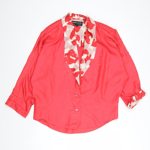 Pierre Cardin Women Red 16 Relaxed Fit Viscose Suit Top