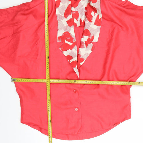 Pierre Cardin Women Red 16 Relaxed Fit Viscose Suit Top