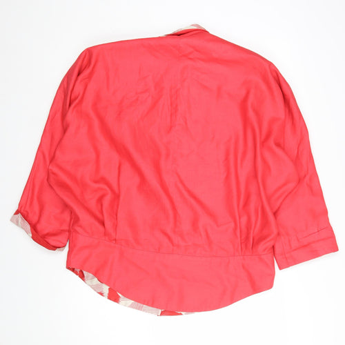 Pierre Cardin Women Red 16 Relaxed Fit Viscose Suit Top