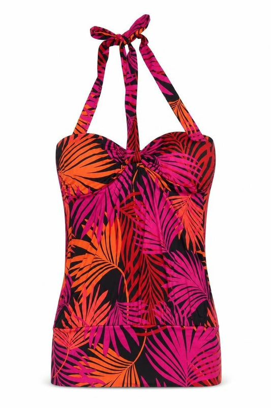 Front view of Tom Wolfe Women’s Multicoloured Halter Camisole Top, size UK 12