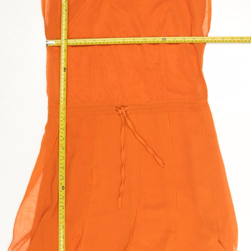 Koko Love London Women’s Orange Sleeveless Short Shift Dress Size 8