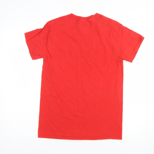 Gildan Men's Red Wales Cymru Graphic Heavy Cotton T-Shirt Size S