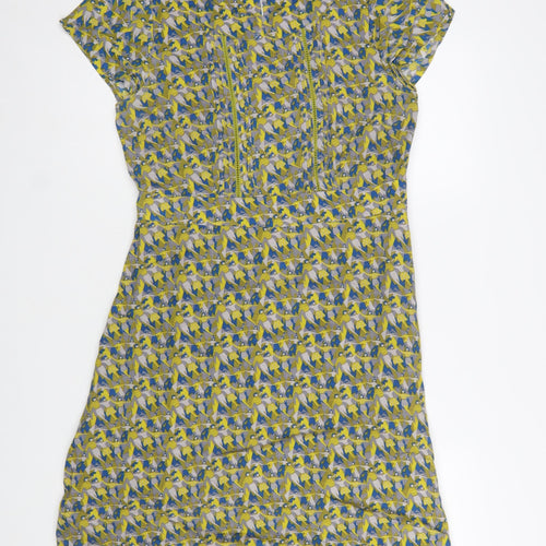 White Stuff Women's Multicoloured Geometric Shift Dress Size 10