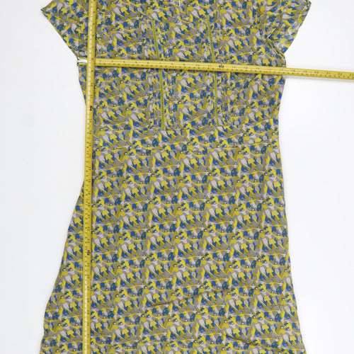 White Stuff Women's Multicoloured Geometric Shift Dress Size 10