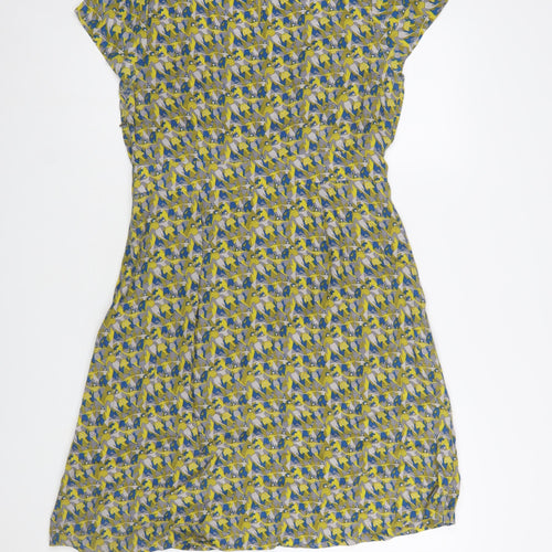 White Stuff Women's Multicoloured Geometric Shift Dress Size 10