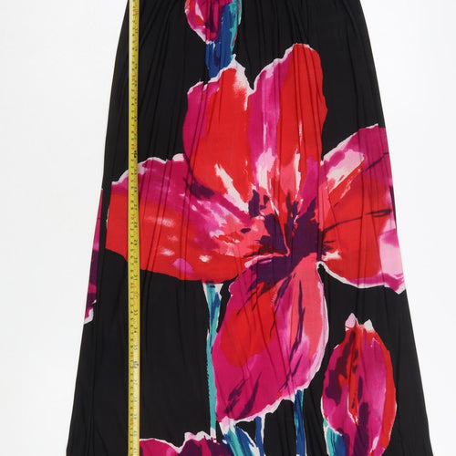 Mizumi Women’s Multicoloured Floral One Shoulder Long Dress M