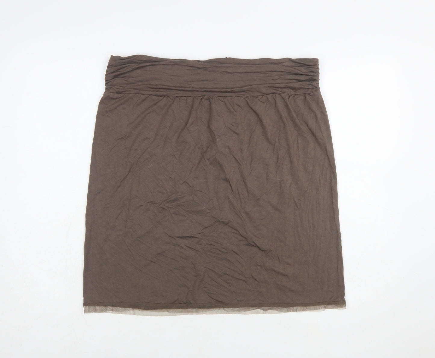 Phase Eight Women Brown Sequin Short Pencil Skirt Size L