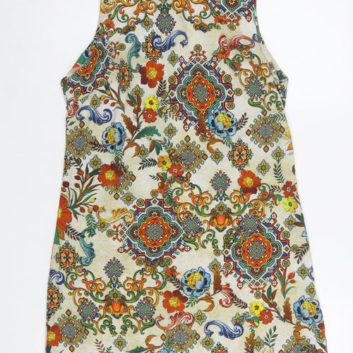Glamorous Womens Multicoloured Floral Shift Dress Size M