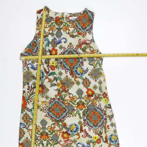 Glamorous Womens Multicoloured Floral Shift Dress Size M