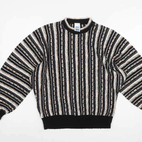 BHS Womens Multicoloured Striped Acrylic Knit Jumper Size 10-12
