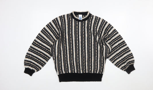 BHS Womens Multicoloured Striped Acrylic Knit Jumper Size 10-12