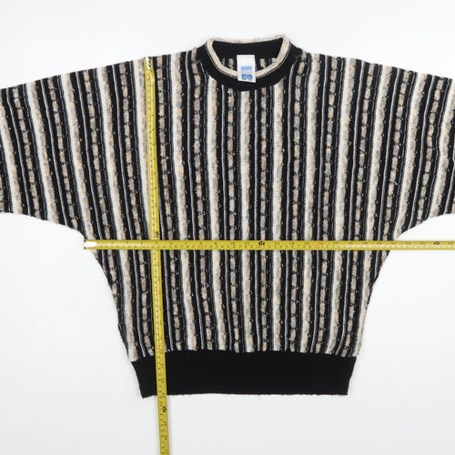 BHS Womens Multicoloured Striped Acrylic Knit Jumper Size 10-12