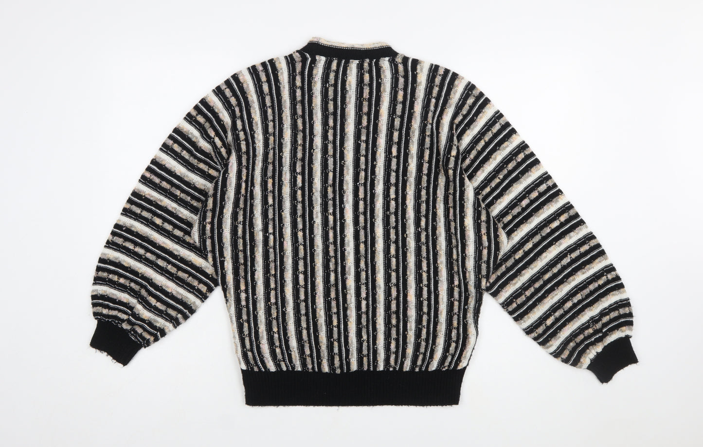 BHS Womens Multicoloured Striped Acrylic Knit Jumper Size 10-12