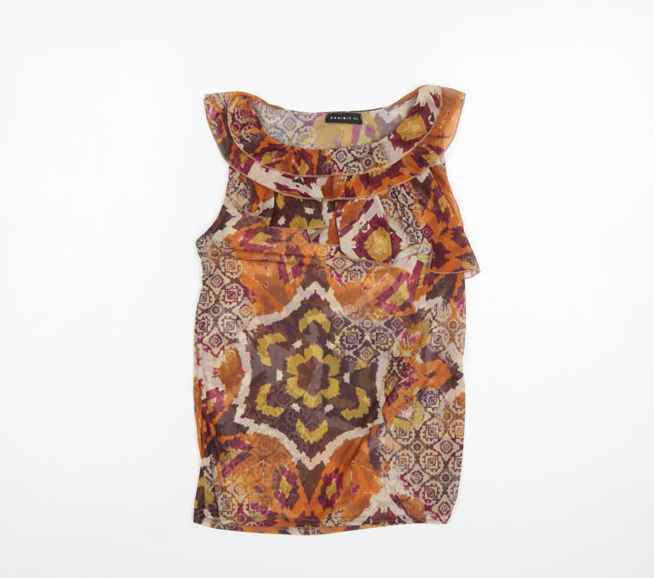 Exhibit Women’s Multicoloured Bohemian Ruffle Sleeveless Blouse M