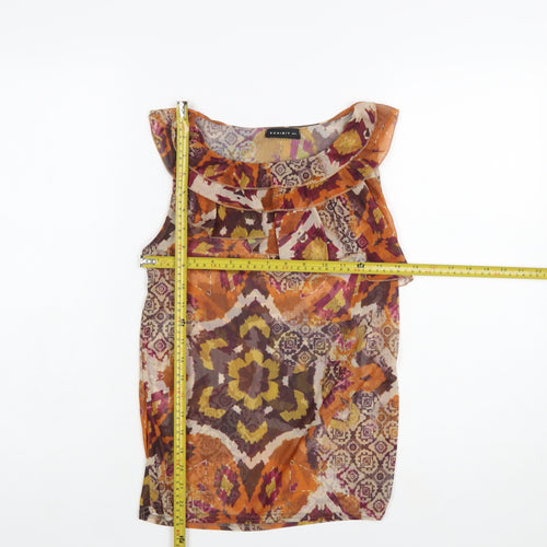 Exhibit Women’s Multicoloured Bohemian Ruffle Sleeveless Blouse M