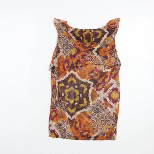 Exhibit Women’s Multicoloured Bohemian Ruffle Sleeveless Blouse M