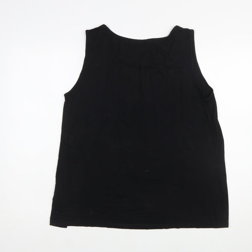 Bodyflirt Women’s Black Beaded Sleeveless Jersey Tank Top Size 16
