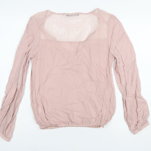 Atmosphere Women Pink Viscose Long Sleeve Tunic Blouse Size 12