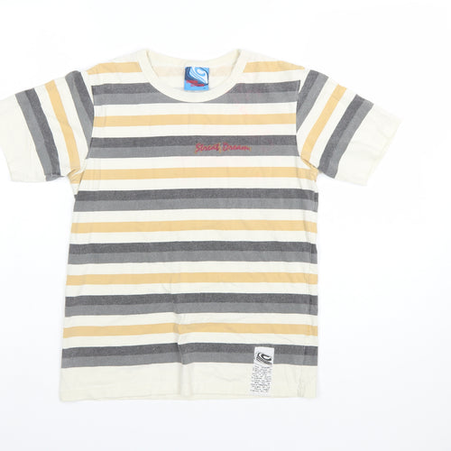 Chargers Outfitters Women's Multicoloured Striped Cotton T-Shirt S