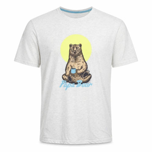 Marks and Spencer Men's Grey Papa Bear Graphic Cotton T-Shirt Small