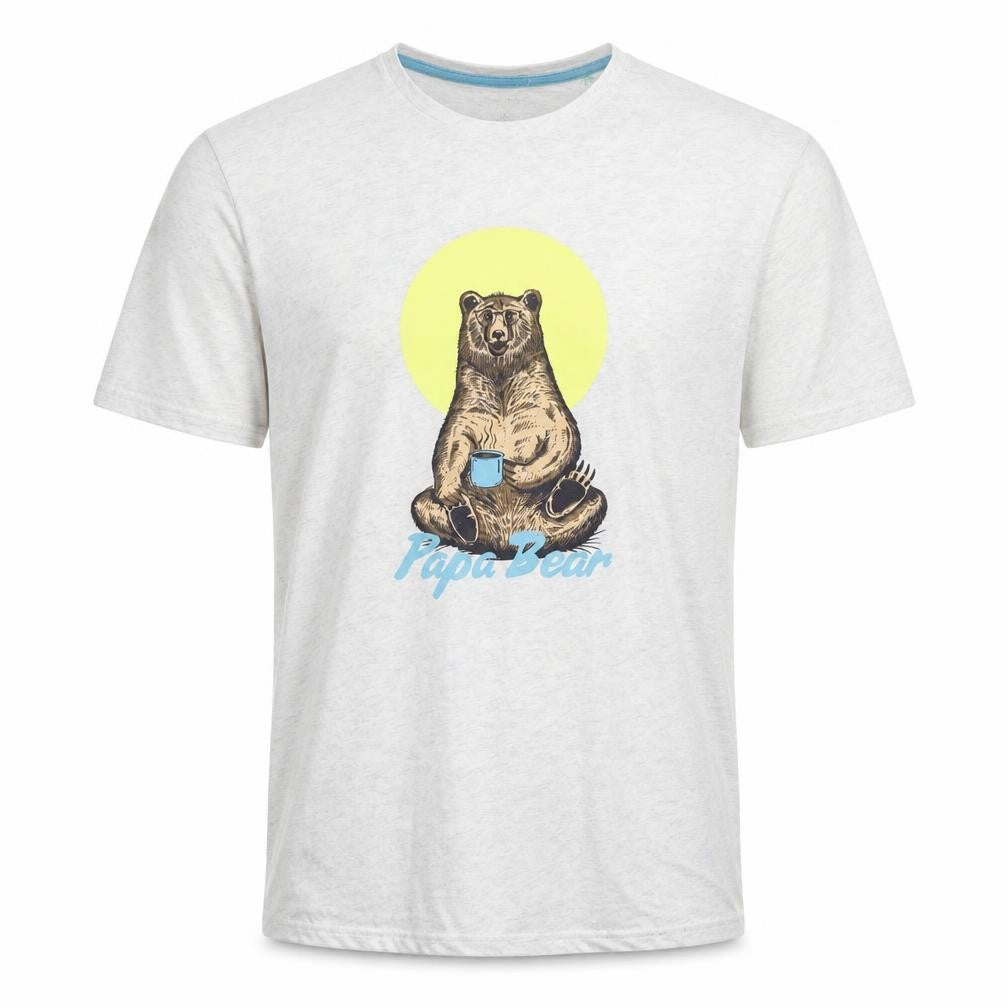 Marks and Spencer Men's Grey Papa Bear Graphic Cotton T-Shirt Small