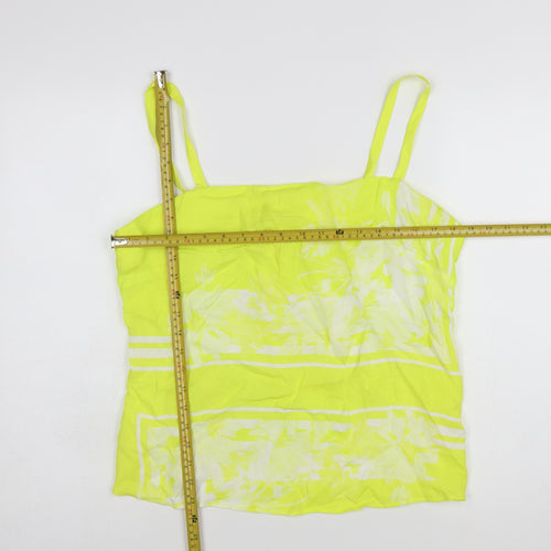 Mint Velvet Women's Yellow Floral Chiffon Camisole Top Size 14
