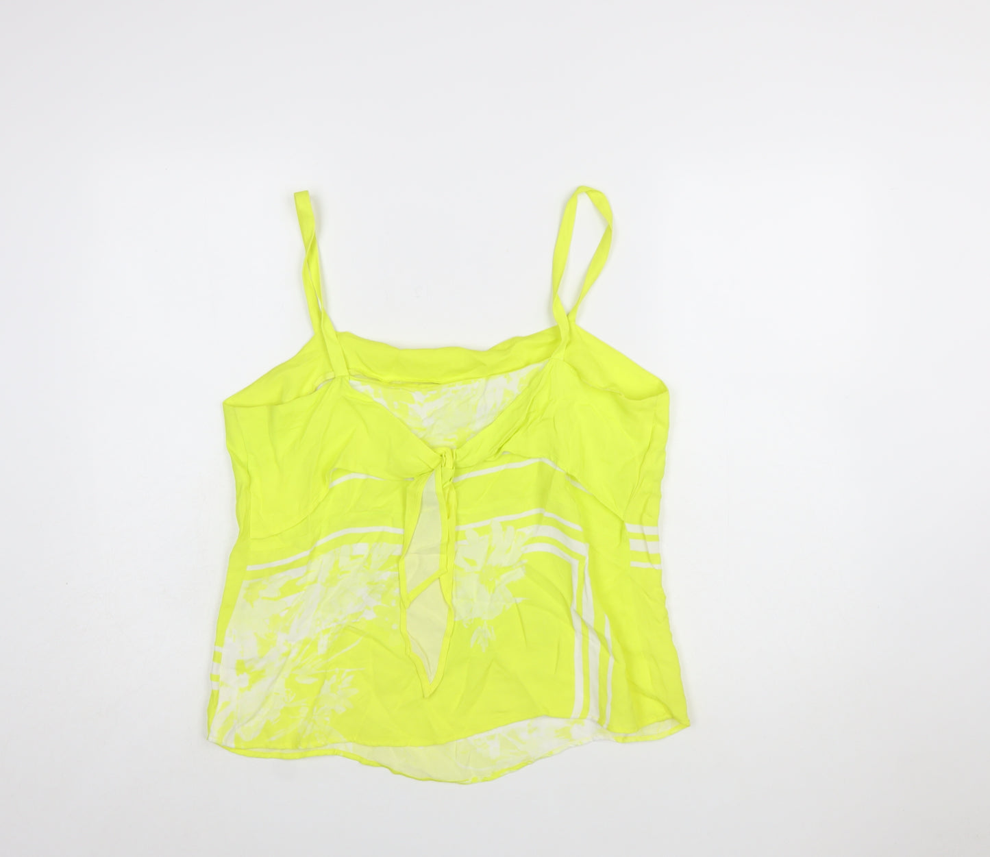 Mint Velvet Women's Yellow Floral Chiffon Camisole Top Size 14