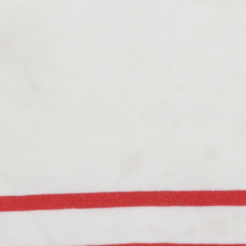 Lyle & Scott Men’s Beige Red Striped Cotton Crew Neck T-Shirt Size L