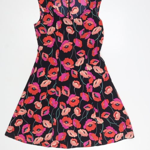 F&F Women’s Multicoloured Floral Sleeveless A-Line Dress Size 6