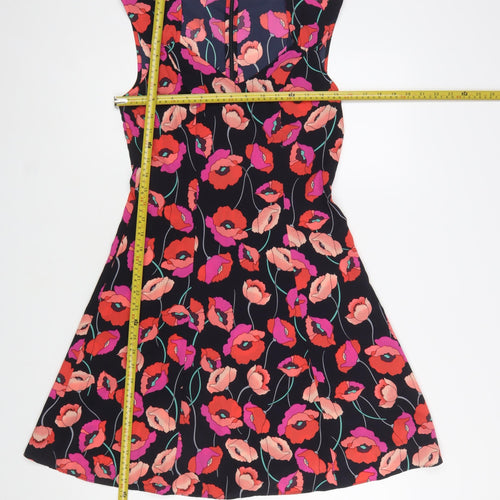 F&F Women’s Multicoloured Floral Sleeveless A-Line Dress Size 6