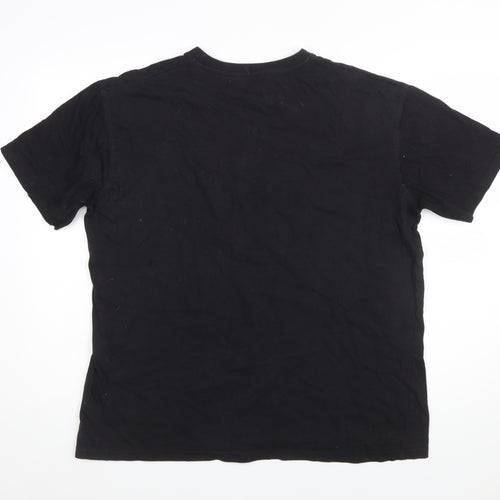 Stanley Workwear Men's Black Crew Neck Cotton Graphic T-Shirt XL