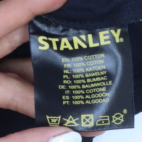 Stanley Workwear Men's Black Crew Neck Cotton Graphic T-Shirt XL
