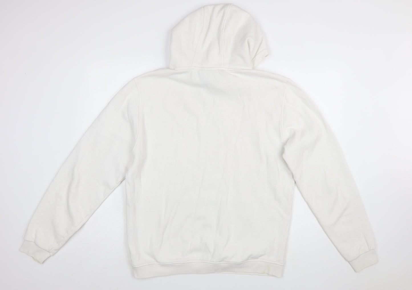 Prè London Men's White Pullover Hoodie Large Logo Graphic