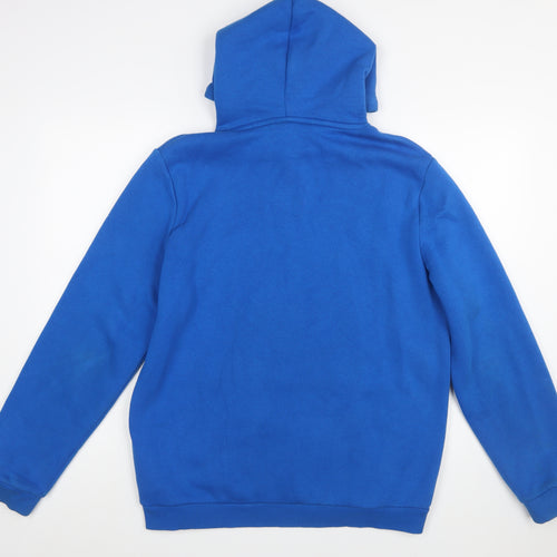 Supply & Demand Men's Blue Pullover Hoodie L Graphic Print NYC Style
