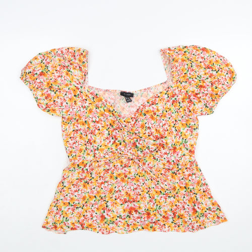 New Look Women's Multicoloured Floral Tunic Blouse UK 16