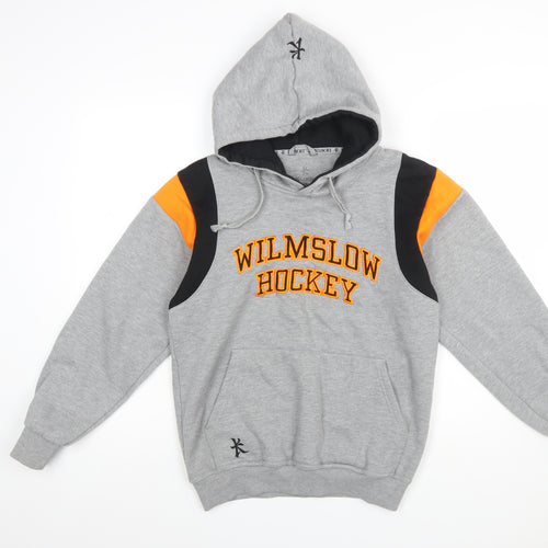 Kukri Mens Grey Hoodie Wilmslow Hockey Graphic Pullover 2XS