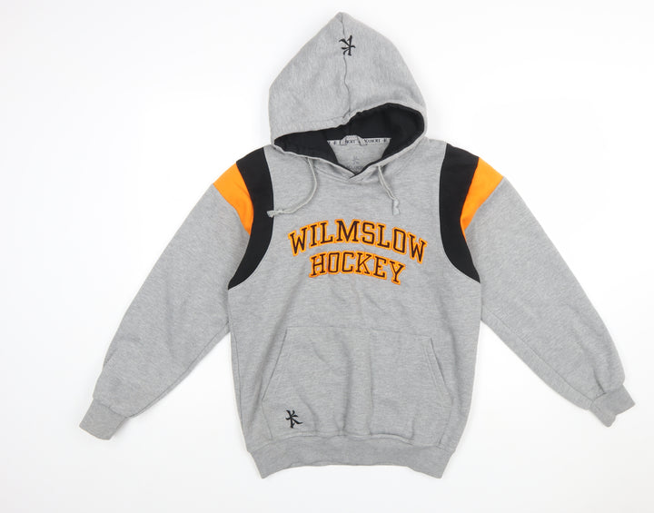 Kukri Mens Grey Hoodie Wilmslow Hockey Graphic Pullover 2XS