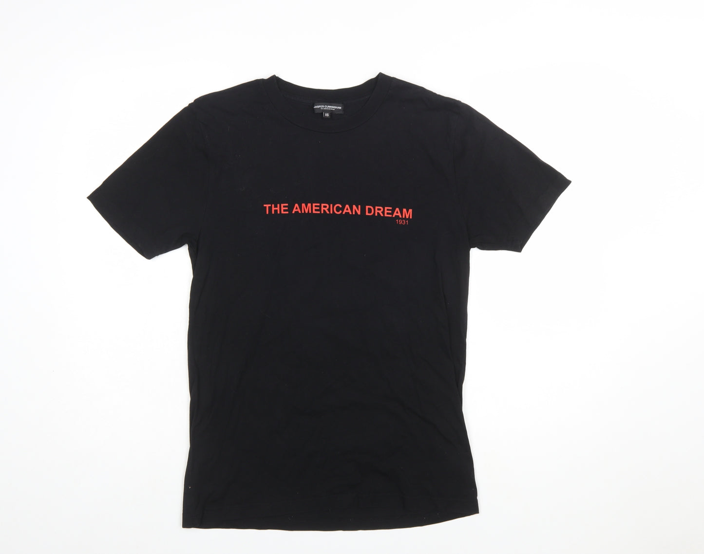 Jasper Cunningham Men's Black XS Graphic Crew Neck T-Shirt