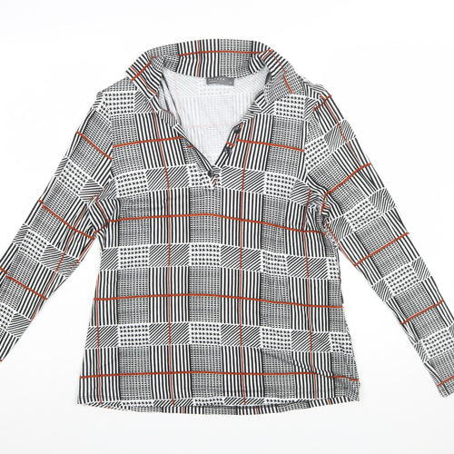 Papaya Women Multicoloured Check Long Sleeve Collared Blouse Size 14