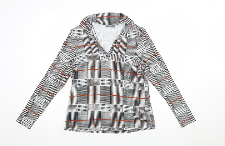 Papaya Women Multicoloured Check Long Sleeve Collared Blouse Size 14