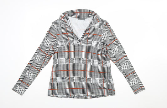 Papaya Women Multicoloured Check Long Sleeve Collared Blouse Size 14