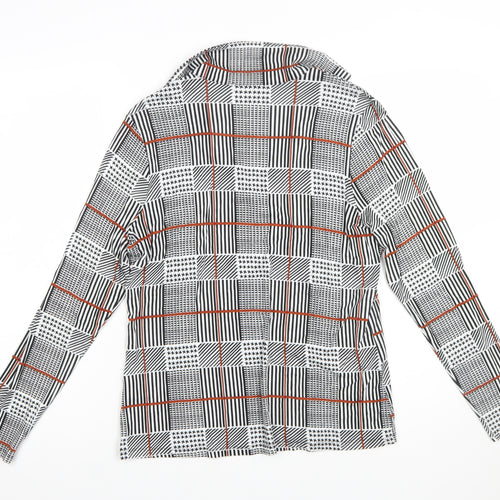 Papaya Women Multicoloured Check Long Sleeve Collared Blouse Size 14