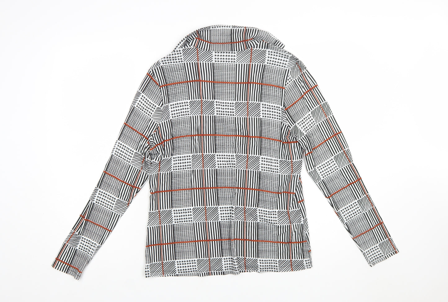 Papaya Women Multicoloured Check Long Sleeve Collared Blouse Size 14