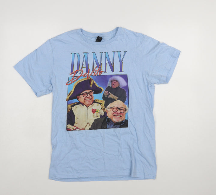 Gildan Women's Blue Funny Graphic T-Shirt Small Cotton Casual