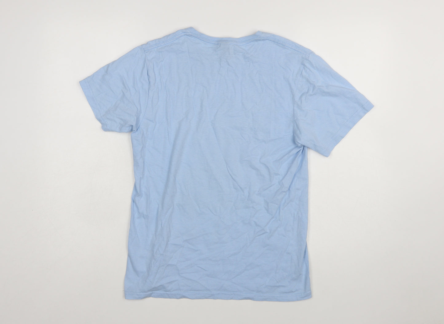 Gildan Women's Blue Funny Graphic T-Shirt Small Cotton Casual