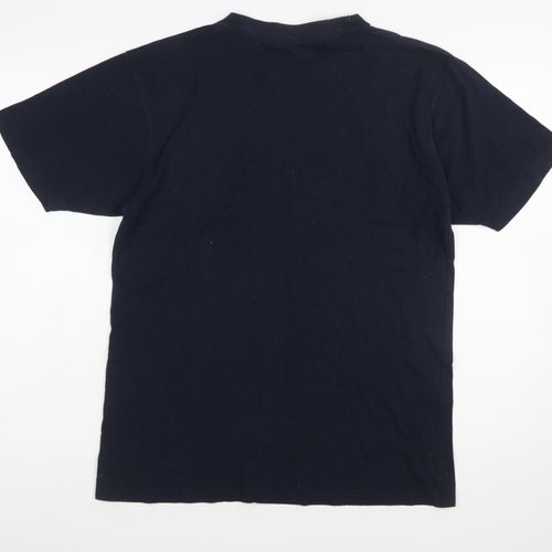 Gooses Men's Navy Australia Print Cotton Crew Neck T-Shirt Medium