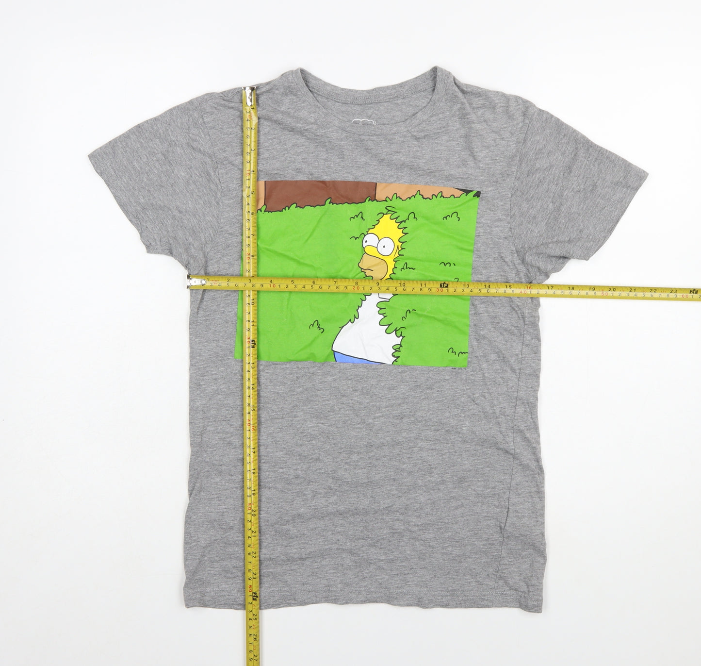The Simpsons Women's Grey Short Sleeve Crew Neck T-Shirt Size S
