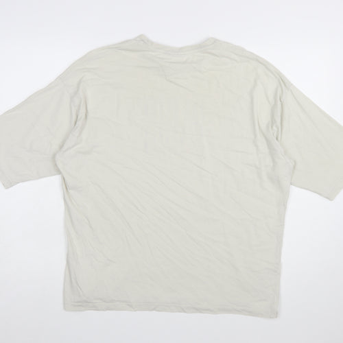 ASOS DESIGN Men’s Beige Paris Print Relaxed Fit T-Shirt XS